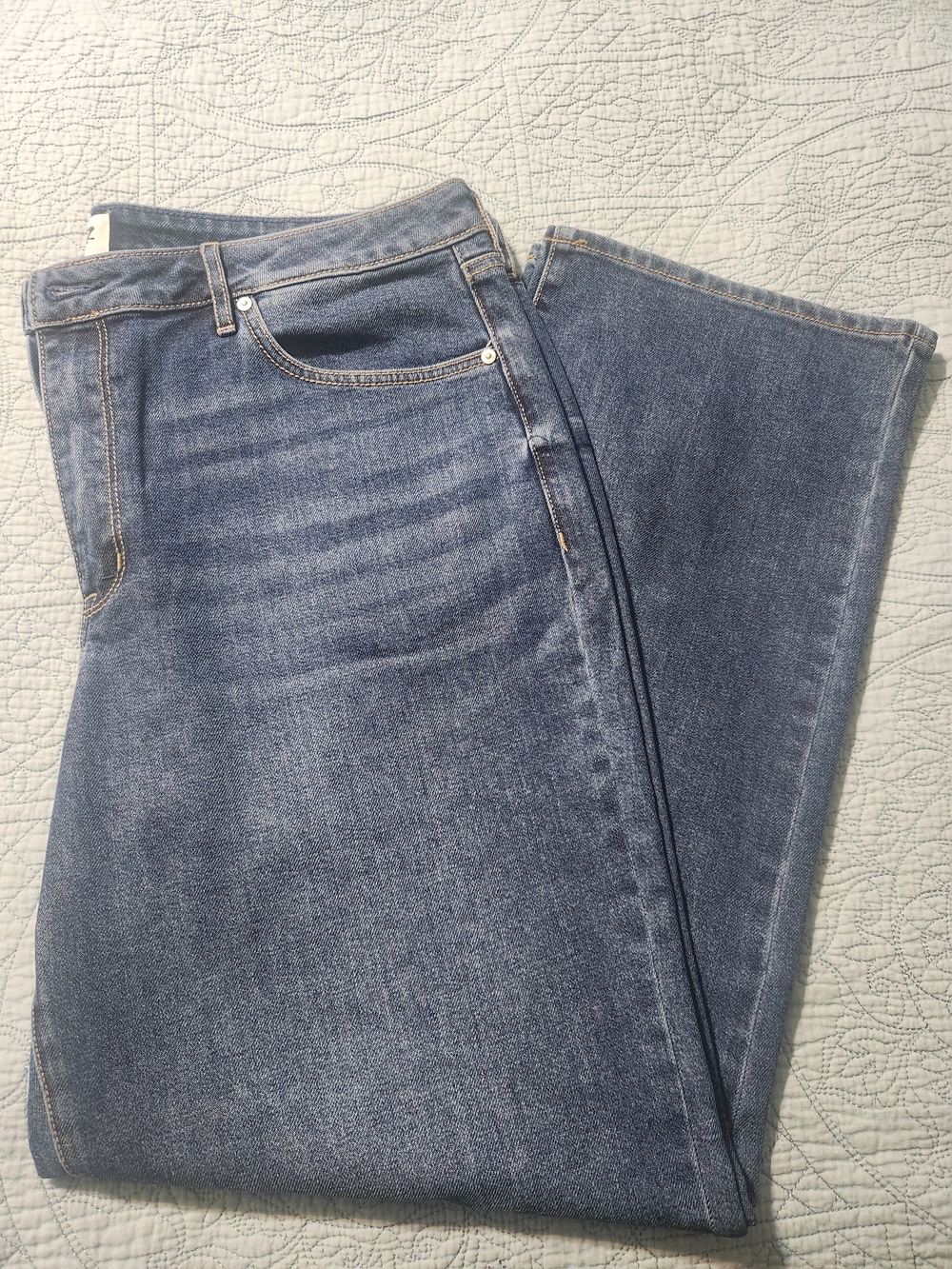 Seven7 Classic Medium Blue Straight Leg Jeans